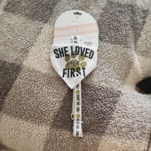 Worthy Dog Bandana & Leash Set - White and Gold